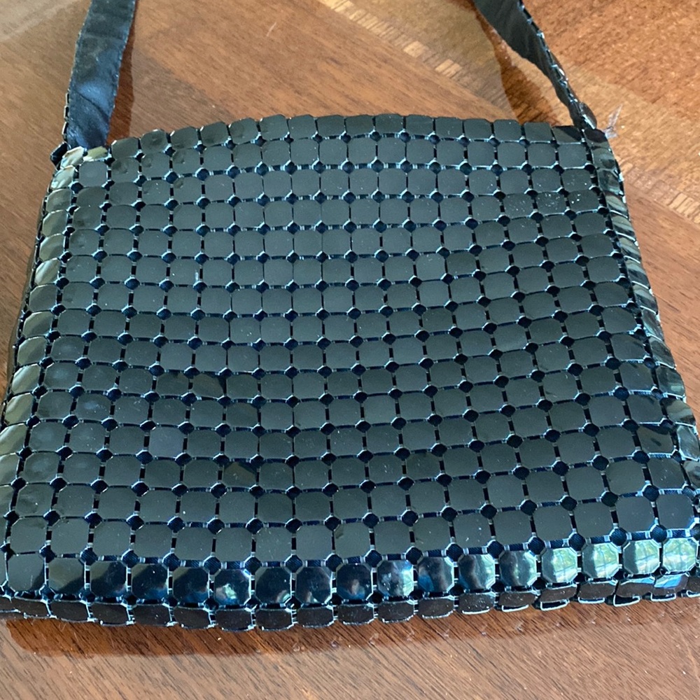 Marlo black sequin designer ladies handbag 7“ x 9“